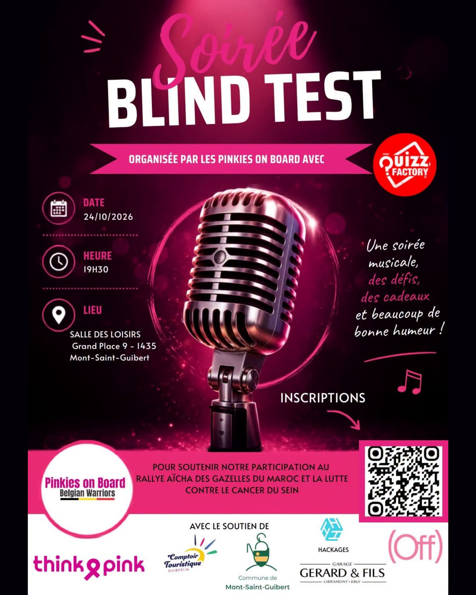 Affiche de Soirée Blind Test